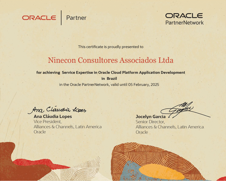 Ninecon - Service Expertise in Oracle Cloud Platform Application Development - Fev 25